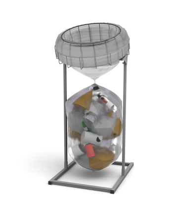 Closed infinity waste bag