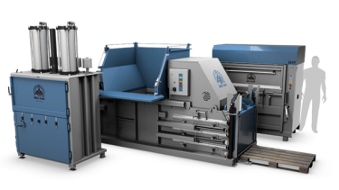 three large balers