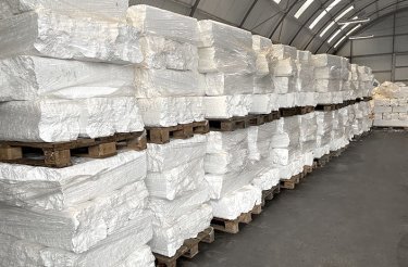 Compacted EPS on pallets