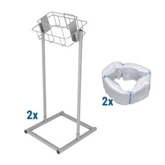 Infinity floor stand rectangle and waste bag