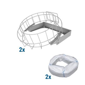 Large wall mount bag holders and waste bags circular