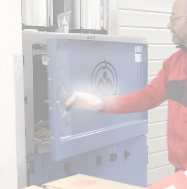 Video showing a Mil-tek baler compacting cardboard waste in a retail environment